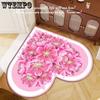 Love Shaped Entrance Door Mat Household Bathroom Entrance Non Slip Mat Decorative Floor Mat