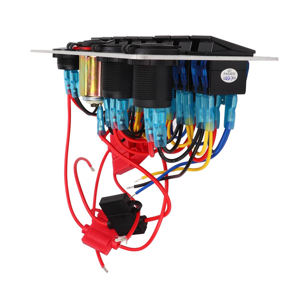 Панель тумблеров 8 клавиш 12-24В 5 контактов синяя подсветка тумблер вкл/выкл панель переключателей управления светом