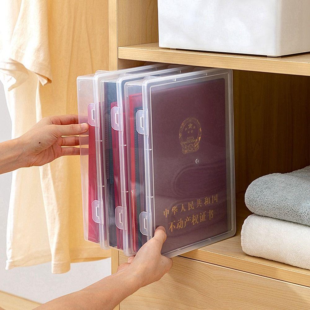 Wear-resistant Moisture-Proof Sorting Book Storage Box Desktop Organizer File Box Document Case