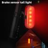 Bicycle Tail Light with Brake Sensor Waterproof USB Rechargeable Universal MTB Road Mountain Bike Cycling Night Riding Warning Rear Lamp
