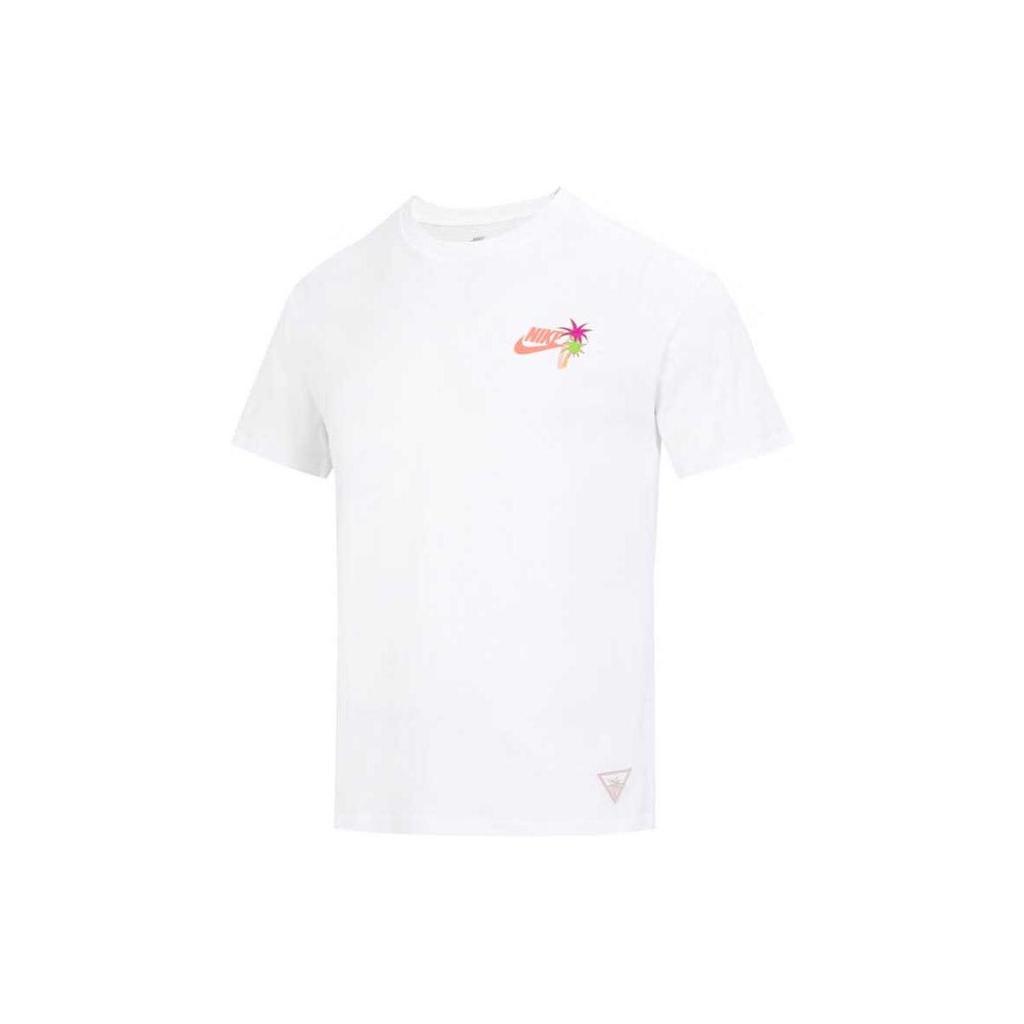 Nike Дышащая футболка с круглым вырезом с мультяшным принтом, мужские топы, белые FB9795-100