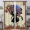 Blackout Curtains for Camera Japan Line Artnime Partition Window Curtain for Room 2 Panel Home Interior Curtains Living Kitchen
