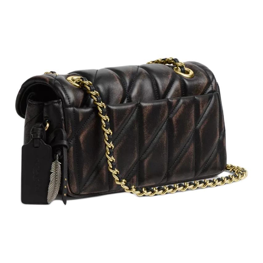 COACH Tabby Sheepskin Crossbody Bag, Shoulder Bag Small Women's Black Brown CBH33-IMY3W