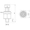 pressure sensor transducer transmitter for water oil fuel gas air 1/8NPT  5V ceramic sensor stainless steel 300-3000psi optional