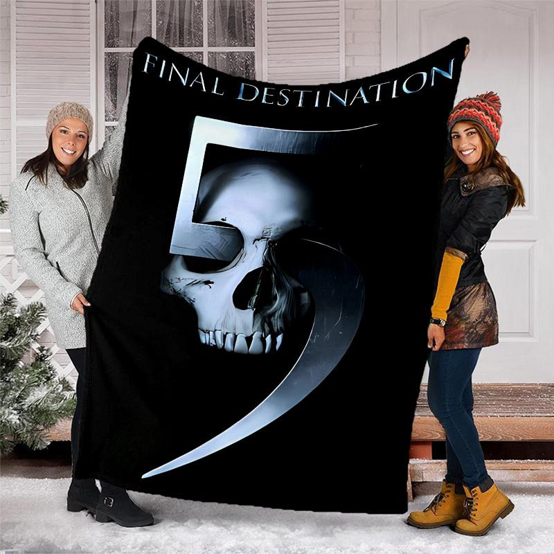 Final Destination Bloodlines printed throw blanket—lightweight,soft,warm;versatile blanket for all seasons—perfect as &air-conditioning throw,nap blan