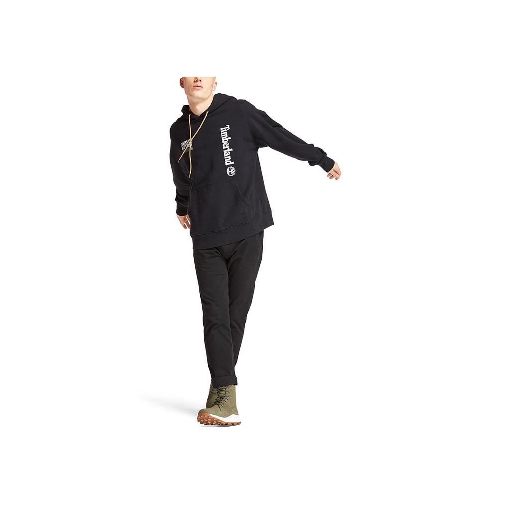 Timberland Толстовка с капюшоном свободного кроя с принтом букв, мужская, черная A28MP-001