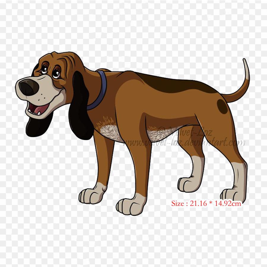 Copper Treeing Coonhound Puppy The Walt Company Iron On Heat Transfer Printing Vinyl Patches Sticker for Clothes DIY Appliques Washable Patches
