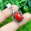 Коралловый драгоценный камень 925 пробы с серебряным покрытием ожерелье цепь кулон ювелирные изделия NST-J2H5995
