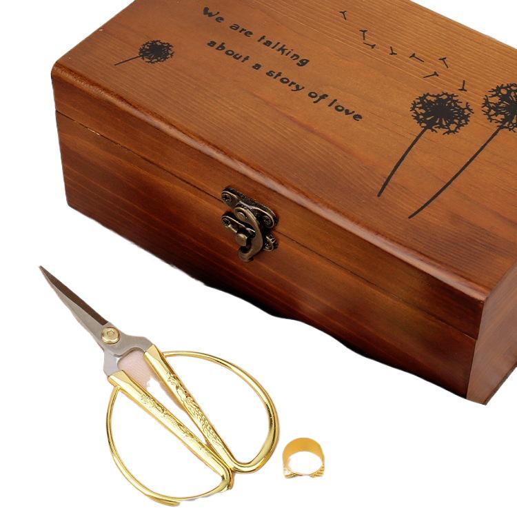 High-Quality Solid Wood Sewing Box: Complete Needle & Thread Set for Home, Weddings, Dorms