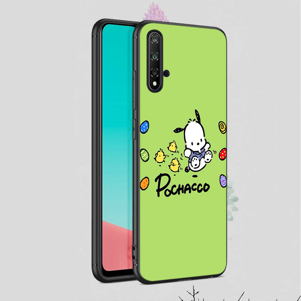 KT75 Cute Pochacco Case for Xiaomi Poco X6 X4 M5 M6 F5 F6 C65 C55 C50 C51 C40 Redmi Note 7 8 14C A3X 13C 12C 11 10A 9C Pro Black Sofe Cover