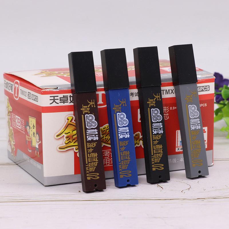 Толстый плоский механический карандаш для рисования 2B со стержнями для карандашей, офисные принадлежности