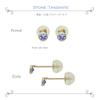 K10 Yellow Gold Tanzanite Earrings L&Co 43-1332