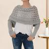 1/2Pcs Knitted Cable Wrap with Sleeves Bohemian Style Sweater Scarf Open Stitch Hollow Crochet Braided Scarf Shawl
