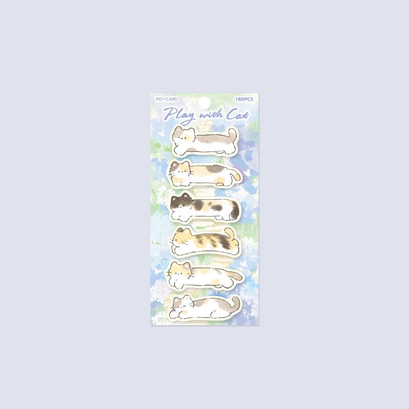 180 листов Милые котики Индексные липкие заметки Мультяшные липкие заметки особой формы Креативные липкие заметки N раз Школьные принадлежности