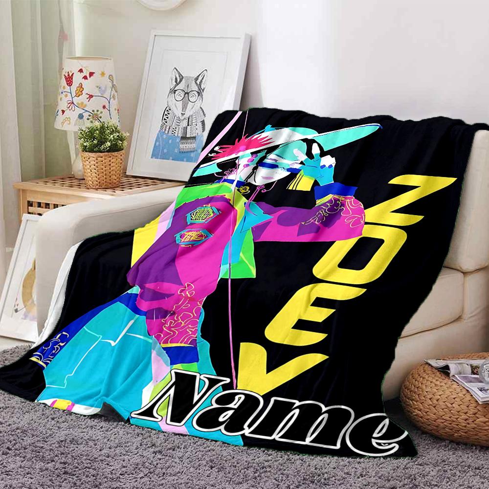 Custom Name Zoe'S Colorful Adventure Party Blanket For Couch Bed Plush Cozy Fuzzy Blanket Super Soft Warm Blankets For Fall And Winter 0916211