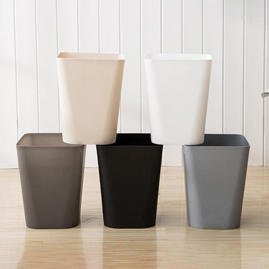 Небольшая мусорная корзина, мусорное ведро большой емкости, однотонное, легко моющееся, для использования в помещении и на улице, пластиковое мусорное ведро