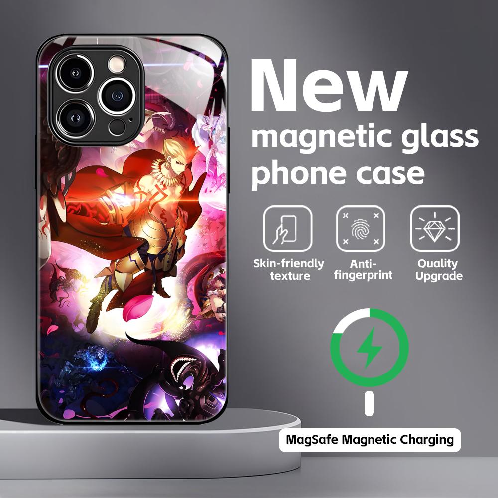 Fate strange Fake Phone Case For iPhone17 16 15 14 13 12 11 X XR XS 8 Plus Mini Pro Max Glass Magnetic Case