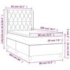 VidaXL Slat Bed Base with Mattress and LED, Upholstered Bed, Single Bed, Adult Bed for Interior Bedroom, 3138515