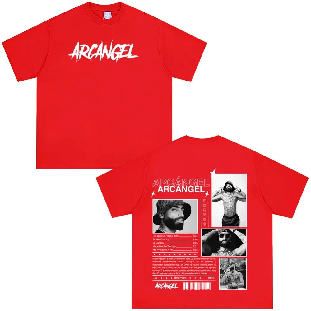 Rapper Arcangel Album 2025 T Shirt Unisexs Wounisex Clothing Hip Hop Fashion Oversized Short Sleeve Tshirt Cotton Tshirts Fan Gift