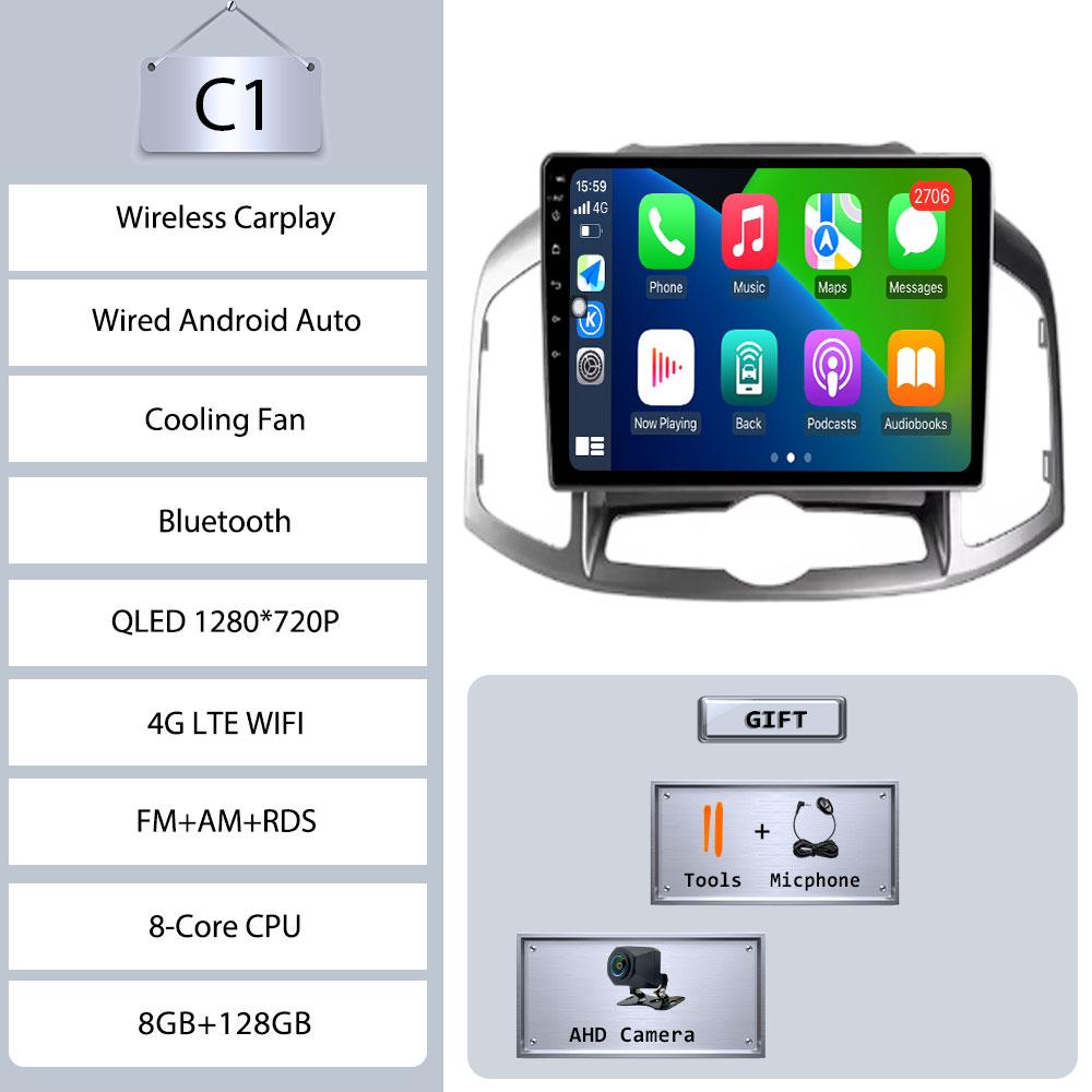 Автомагнитола 10 дюймов для Chevrolet Captiva 1 2012 - 2017 Android 16 Carplay GPS Навигация Bluetooth FM 4G Мультимедийный плеер