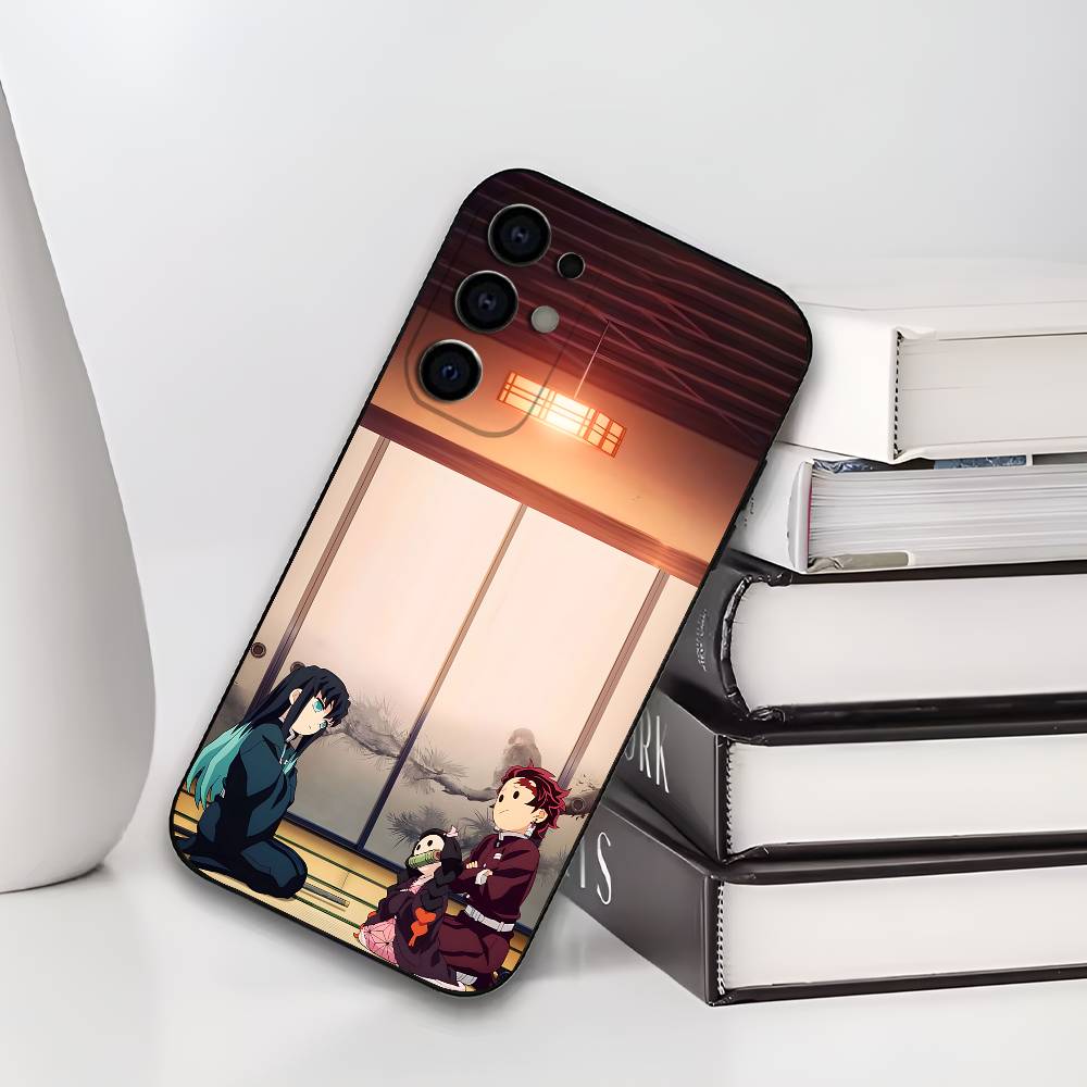 Чехол для телефона N-Nezuko K-Kamado для Samsung S25,S24,S21,S22,S23,S30,Ultra,S20,Plus,Fe,Lite, Мягкий черный чехол