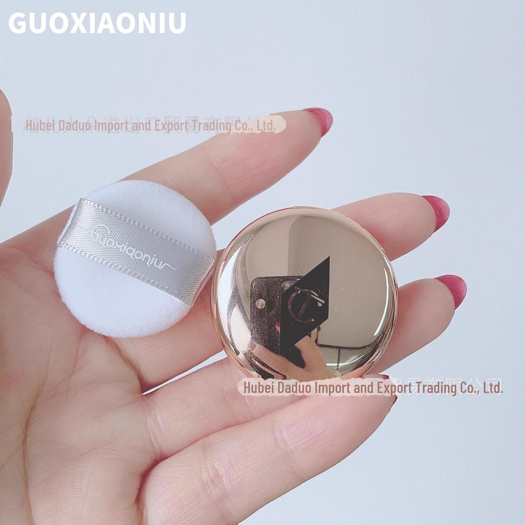 Guo Xiaoniu Mini Makeup Powder Puff Set - 5 Pack, 30mm Flocking, Compact for Portable Bags