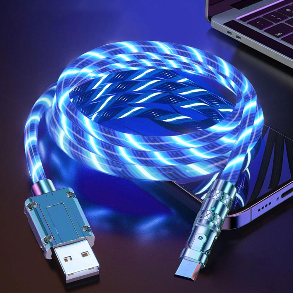 Вращающийся магнитный стример цинковый сплав кабель передачи данных быстрый зарядный кабель три в одном Flash Streame H3Z4