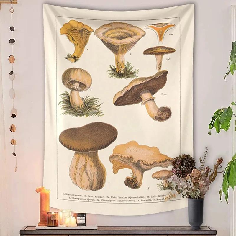 Home Wall Decoration Tapestry Mushroom Pattern Hanging Cloth Office Living Room Tapestry