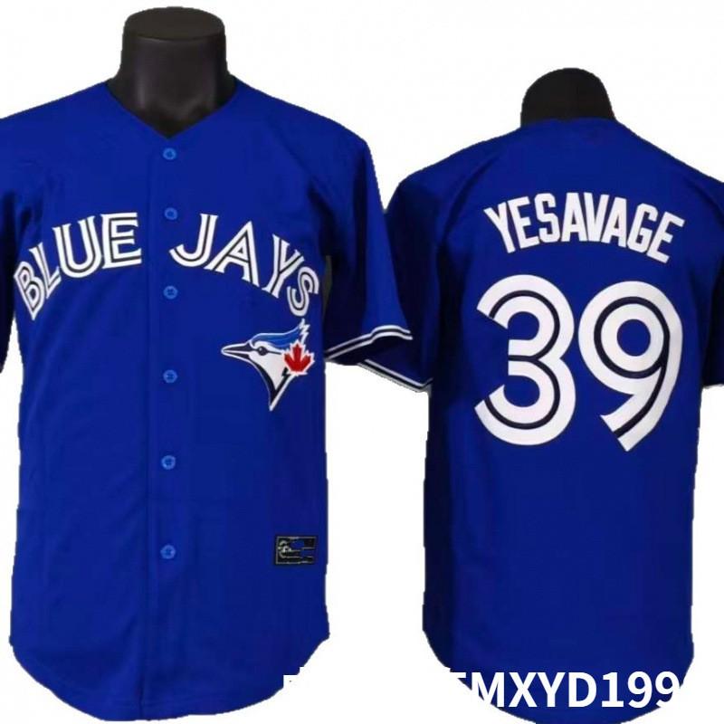 Men Women Baseball Jersey Style Knit Cardigan Short Sleeve Blue Jays 39 Embroidered Sportswear Casual Top