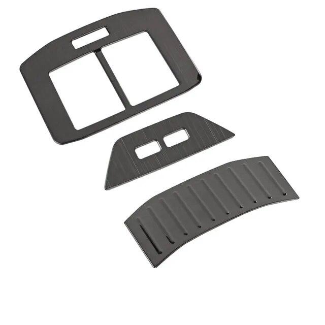 Для Volkswagen T-Roc T ROC 2017 2018 аксессуары внутренний подлокотник заднее вентиляционное отверстие крышка из нержавеющей стали накладка розетка переменного тока панель