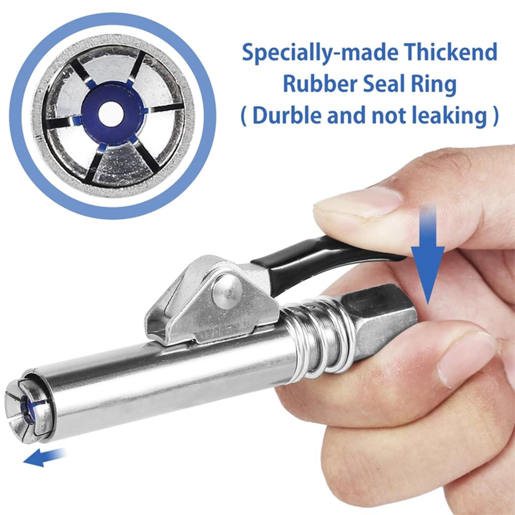 Прочная насадка для блокировки консистентной смазки для ручного пневматического электрического смазочного пистолета, быстроразъемная смазка NPTI/8 10000PSI