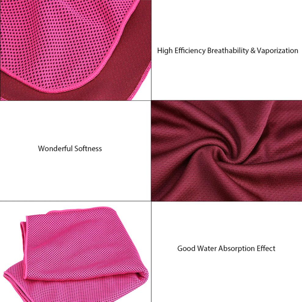 Cooling Sports Towel in Magenta Perfect for Gym Yoga and Outdoors