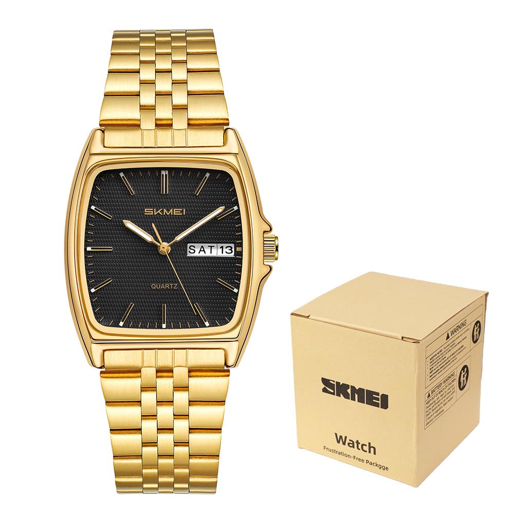 SKMEI 2628 Fashion Quartz Watches Business Men Women Wristwatch 30M Waterproof Luxury Clock Unisex Date Aluminium Alloy Case