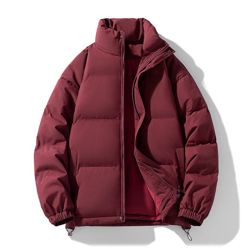 Зимнее уличное новое пуховое хлопковое пальто мужское пальто однотонное утолщенное универсальное пальто большого размера хлопковое пальто для мужчин