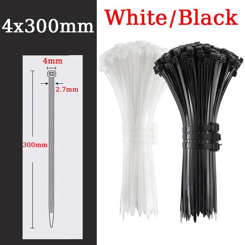 1000Pcs Nylon Cable Ties Adjustable Self-locking Plastic Cable Zip Ties Straps Fastening Loop Reusable Wire Ties For Home Office