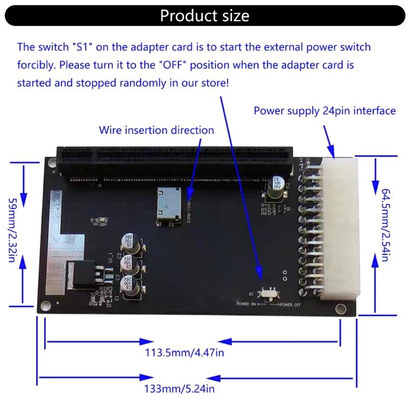 PCI E 16x Adapter for Graphics Cards Compatibles Oculink SFF 8612 SFF 8611 Interfaces to PCIE Conversion Card