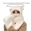 Winter Warm Women Beanies Caps Cute Bear Ear Integrated Cap Scarf Ear Protection Caps  Cycling