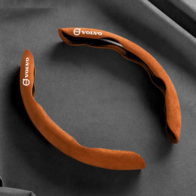 Чехол на руль автомобиля из замши, накладка-усилитель, противоскользящий чехол для Volvo R Design XC90 XC60 S60 V40 XC40 V60 V50 S40 XC70 C30 C70 C40 S70