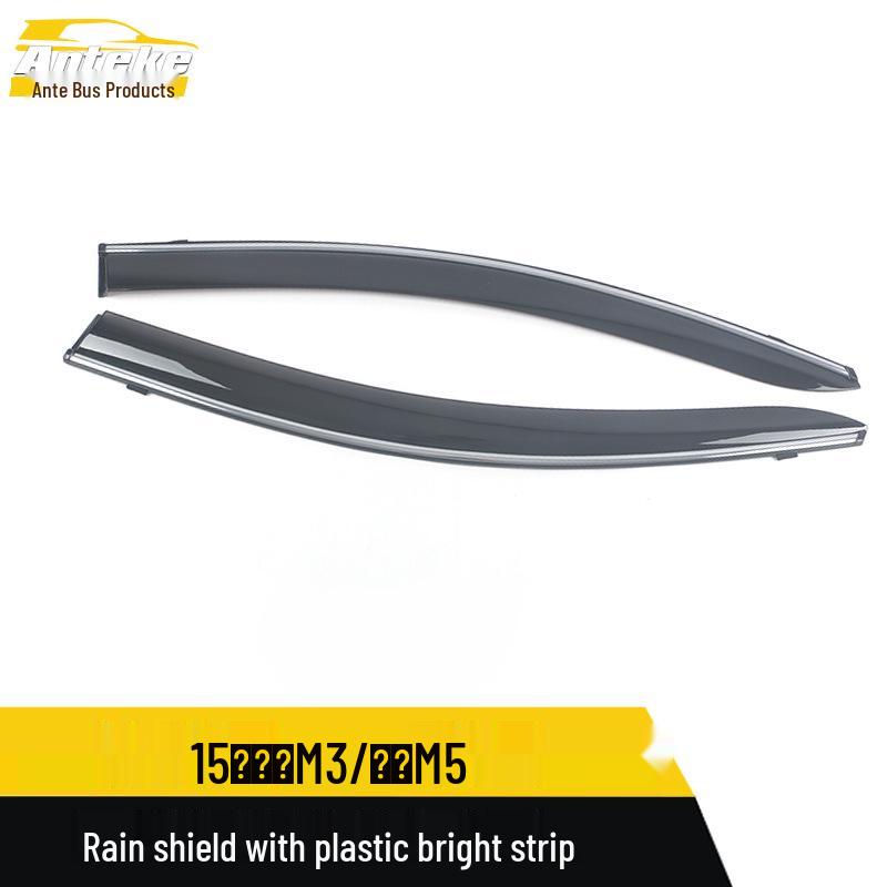 Rain Deflector with Plastic Bright Strip, Compatible with JAC 15 Models Refine M3/M5 Sun Visor Trim Accessories.
