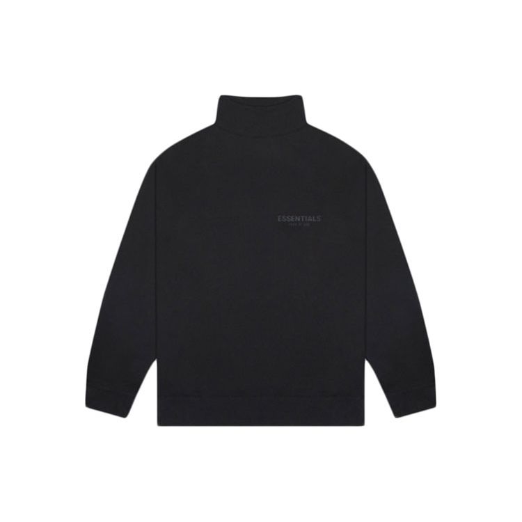 Fear of God Essentials Свитшот с флисовой подкладкой и воротником-стойкой, унисекс, черный, FOG-FW20-331