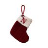 High Quality Christmas Stocking Socks Christmas Tree Decorating Hanging Knitted Knitting Ornament Red Stocking