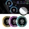 LED Holder Lights USB Rechargeable Cup Mat 7 Color-Changing Luminous Coasters For Opel Astra H G J Corsa Mokka Insignia Vectra