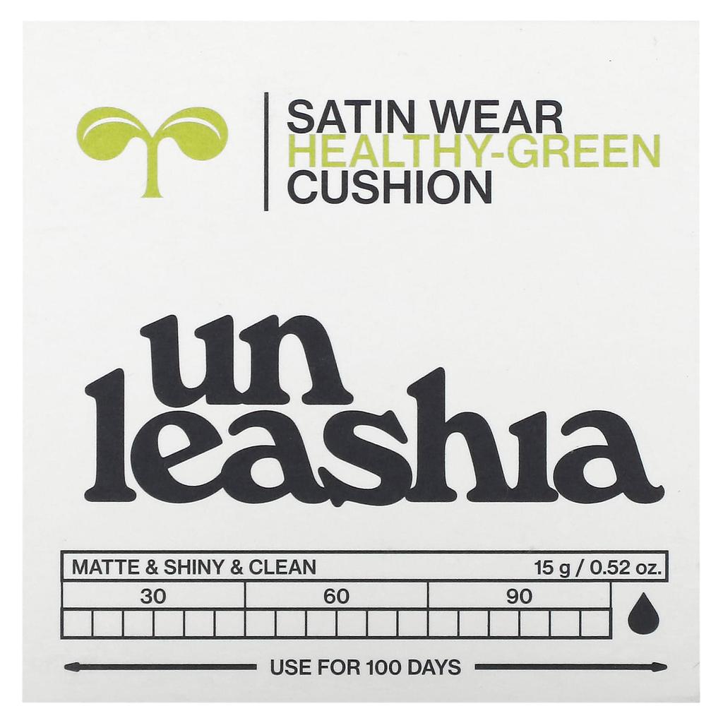 UNLEASHIA Satin Wear Healthy-Green Cushion, SPF30/PA++, 18C Seashell, 15 г (0,52 унции)