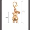 1 шт. высококачественный сплав брелок кулон золотой медведь цветок вишня подвески застежка-лобстер держатель значка автомобильные ключи DIY аксессуары