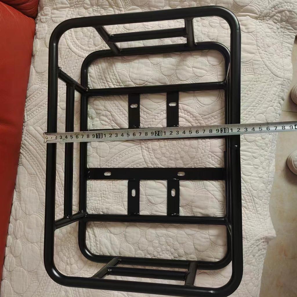Rear Bike Basket Iron Large Capacity Rustproof Sturdy Bicycle Rear Cargo Rack Basket for Electic Bike