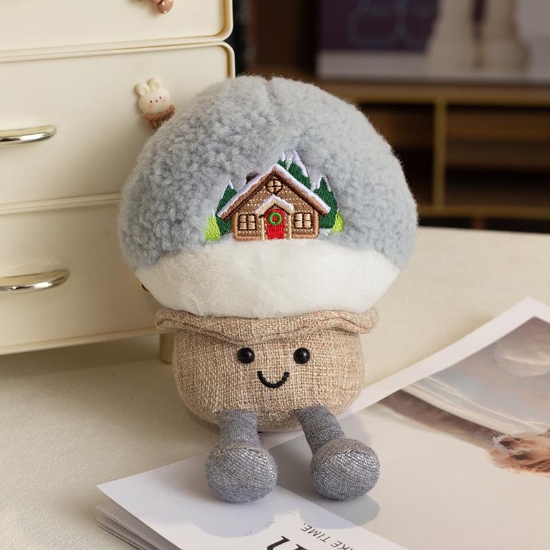 Christmas Christmas Tree & Snow Globe Plush Toys Holiday Pillow Festive Decor Stuffed Ornaments Collectible Companion Doll Gift