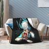Korn Nu Metal Doll Knitted Fashion Blanket Coral Fleece Graffiti Music Korn Art Lightweight Thin Throw Fashion Blankets Bedspreads Portable