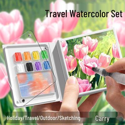 Портативный мини-набор мольбертов для акварельной и акриловой живописи с альбомом для эскизов