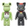Pickles the Frog Black Cat Pierre Set of 2 Height Each Painted Finished Figure BE@RBRICK & NY@BRICK 100% Approx. 70/65mm Non-scale