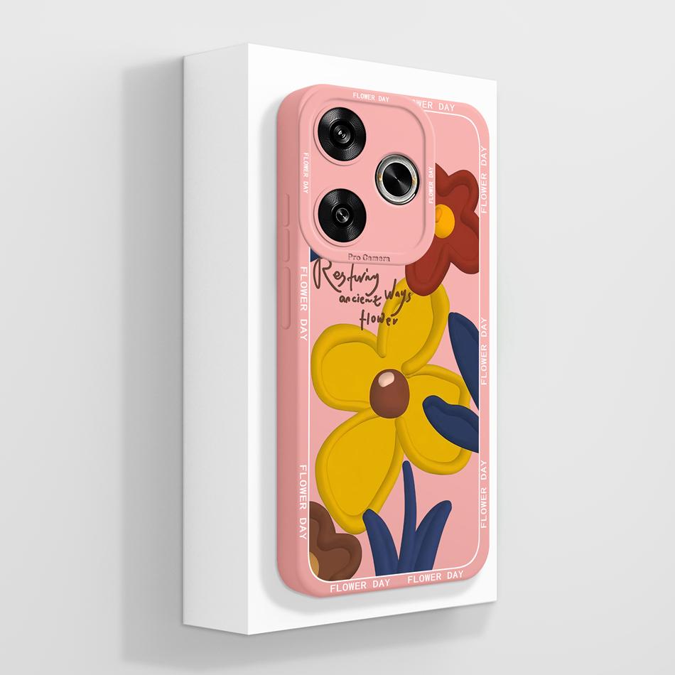 For Poco F6 Pro Phone Case Cool Creative Soft Smooth Liquid Silicone Back Cover For Xiaomi Poco F 6 Shockproof Bumper Funda Capa